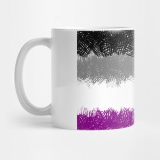 Asexual Flag in Crosshatch Design Mug